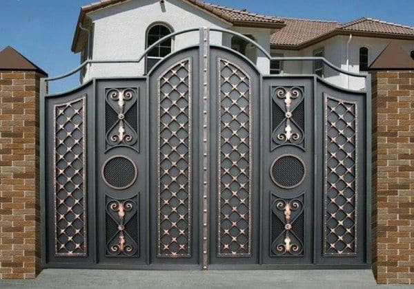 Ornamental Double Door Iron Gate Design
