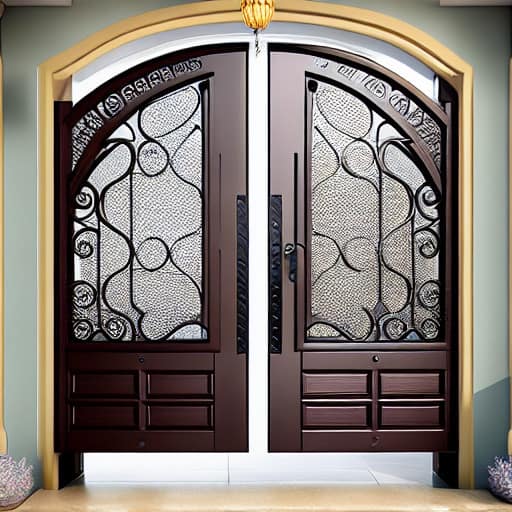 Ornamental Double Door Iron Gate Design