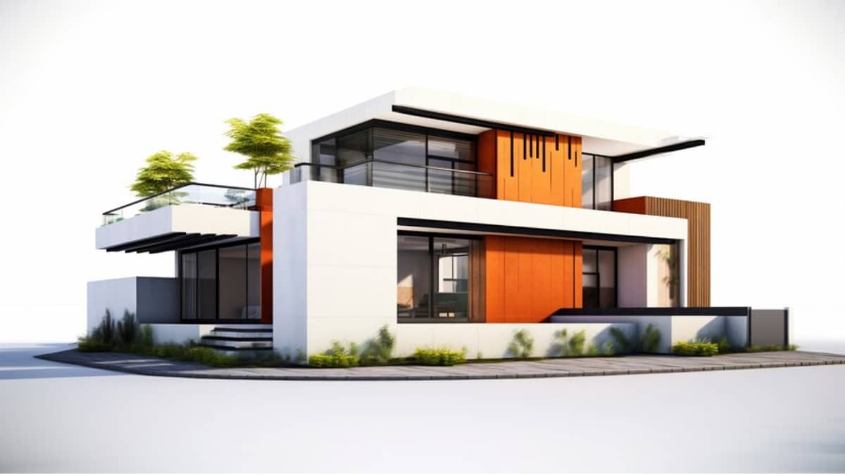 3D House Front Elevation Design