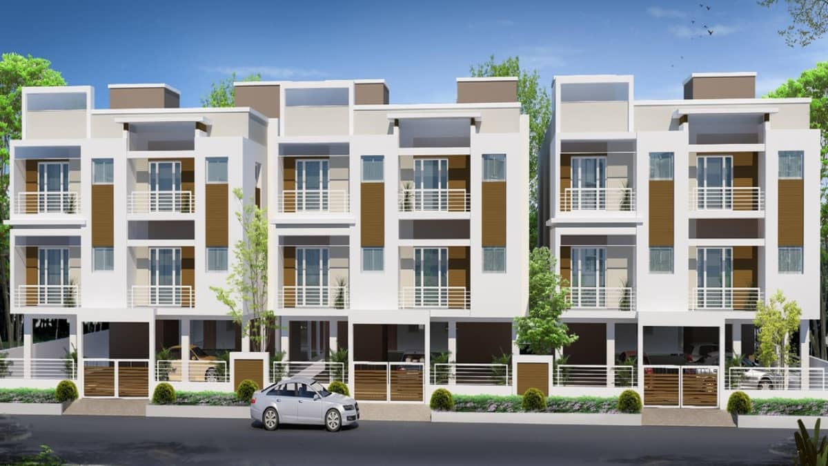 Apartment House Front Elevation Design