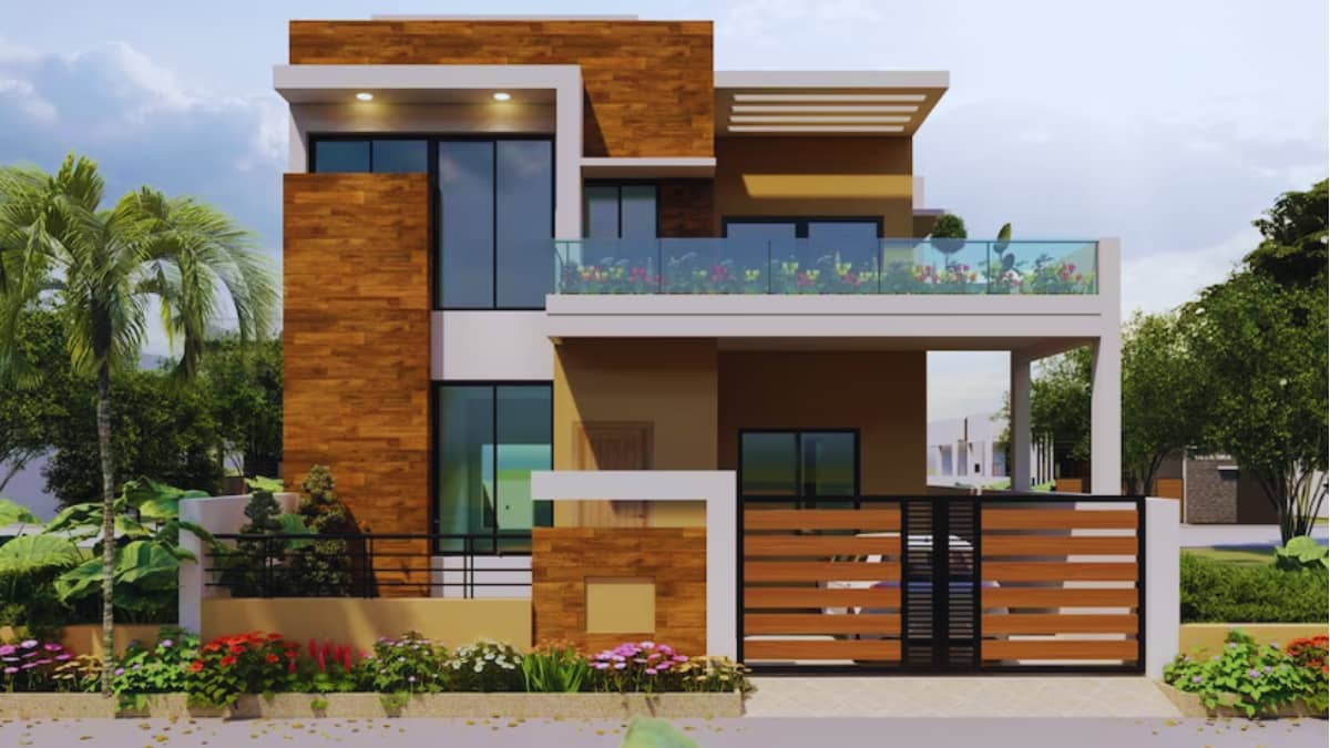 Double House Front Elevation Design