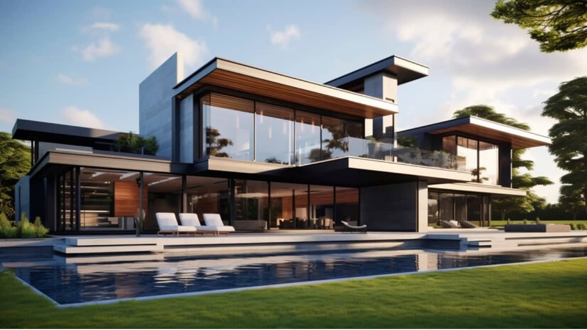Villa Style House Front Elevation Design